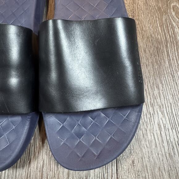 Cole Haan Grandpro Black Blue Leather Slip On Slides Sandals Sz 9 M main image 4